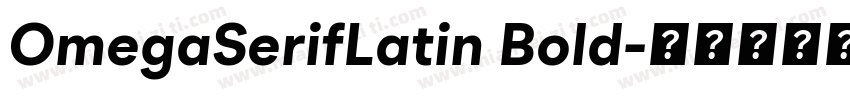 OmegaSerifLatin Bold字体转换